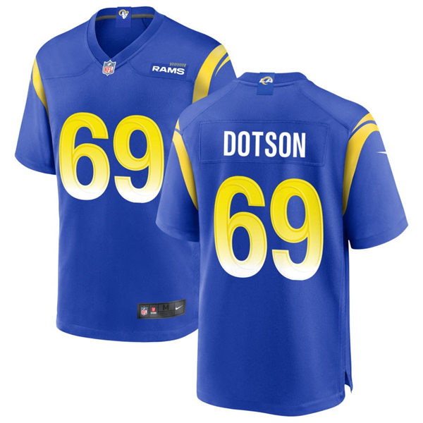  Mens Los Angeles Rams #69  Kevin Dotson Nike Royal Vapor Untouchable Limited Jersey 