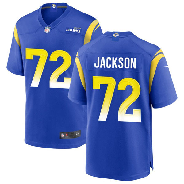  Mens Los Angeles Rams #72 Jonah Jackson Nike Royal Vapor Untouchable Limited Jersey 
