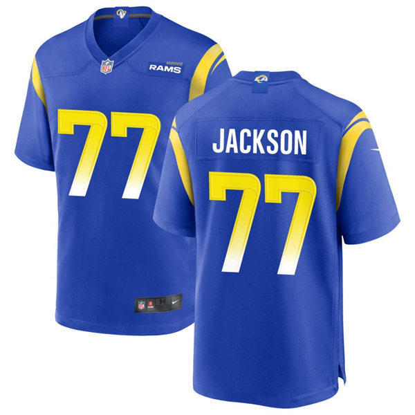  Mens Los Angeles Rams #77 Alaric Jackson Nike Royal Vapor Untouchable Limited Jersey 