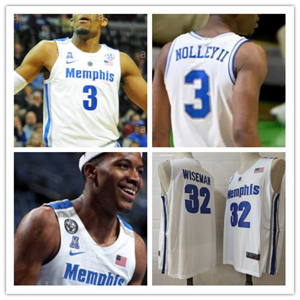  Mens Memphis Tigers Custom Johnathan Lawson John Camden Josh Minott Sam Onu Precious Achiuwa Nike 2020 White Basketball 