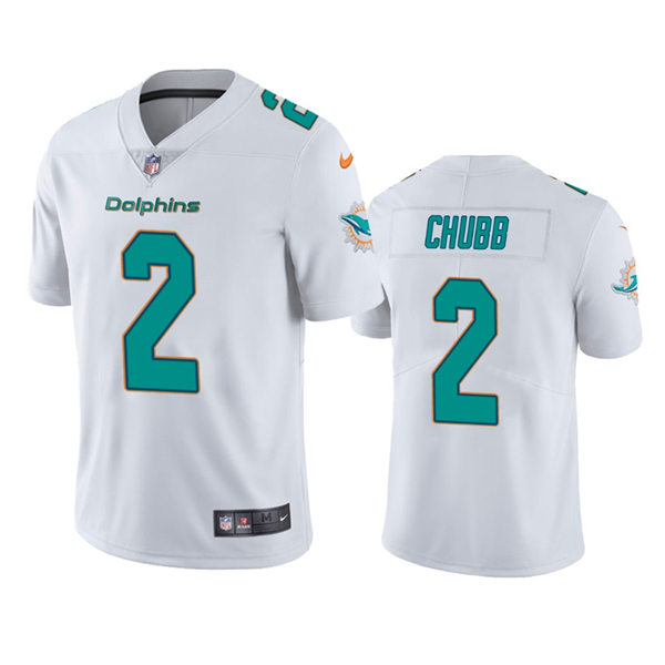  Mens Miami Dolphins #2 Bradley Chubb Nike White Vapor Limited Player Jersey 