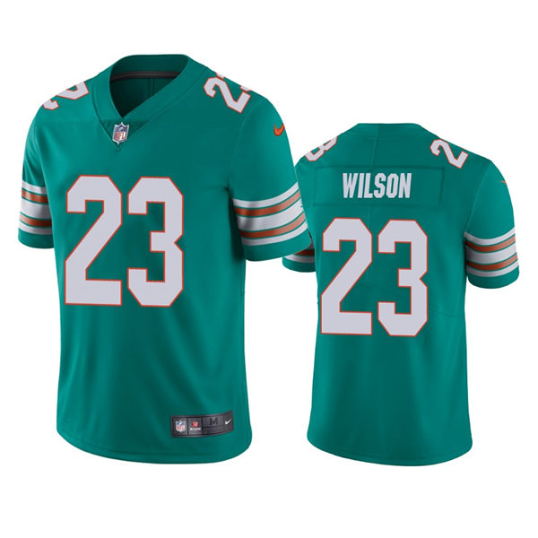  Mens Miami Dolphins #23 Jeff Wilson Nike Aqua Retro Alternate Vapor Limited Jersey 