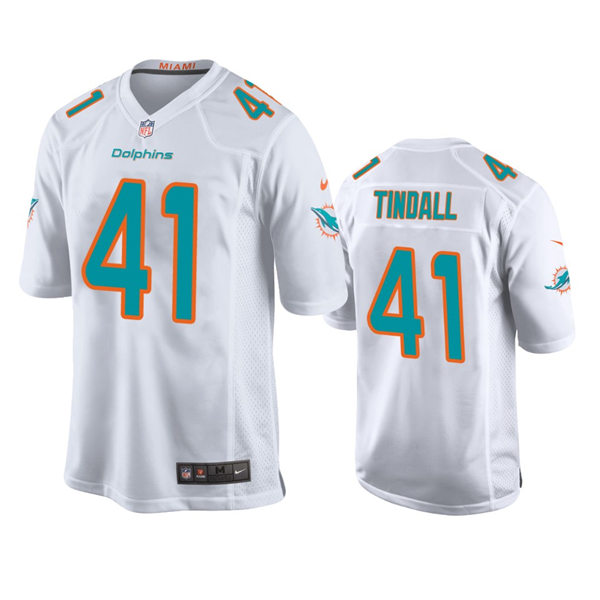  Mens Miami Dolphins #41 Channing Tindall Nike White Vapor Limited Player Jersey 