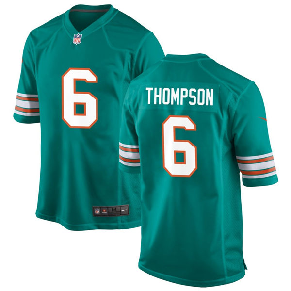  Mens Miami Dolphins #6 Skylar Thompson Nike Aqua Retro Alternate Vapor Limited Jersey 
