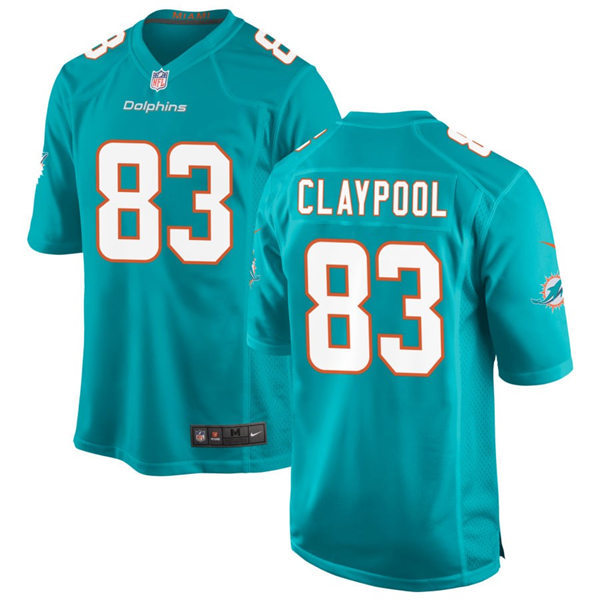  Mens Miami Dolphins #83 Chase Claypool Nike Aqua 2023 F.U.S.E. Vapor Limited Jersey 