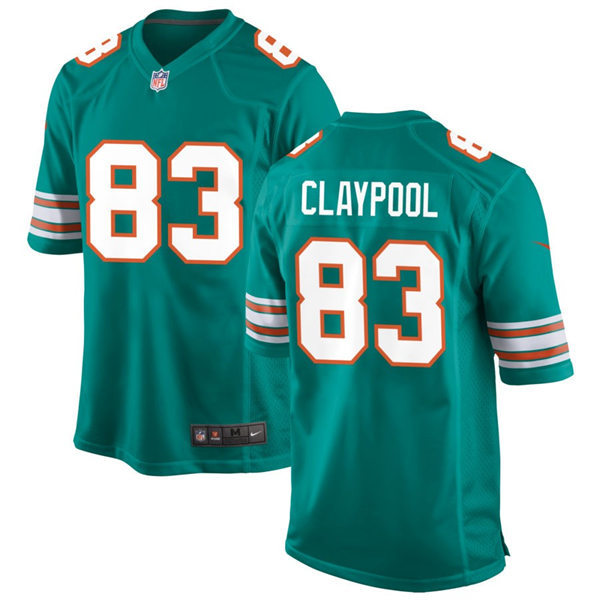  Mens Miami Dolphins #83 Chase Claypool Nike Aqua Alternate 2023 F.U.S.E. Vapor Limited Jersey 