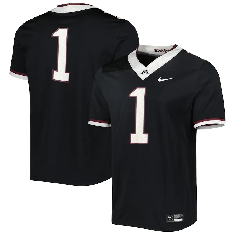  Mens Minnesota Golden Gophers Custom College Football Untouchable Jersey Black 