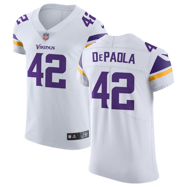  Mens Minnesota Vikings #42 Andrew DePaolac Nike 2023 White Vapor F.U.S.E. Limited Jersey 