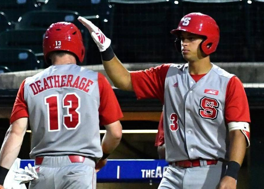  Mens NC State Wolfpack Custom Sam Highfill Evan Justice Jonny Butler Chad Orvella Matt Mangini Adidas 2014 Grey Baseball Vest Jersey 