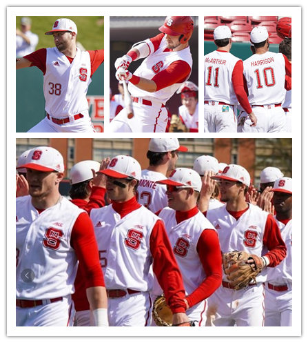  Mens NC State Wolfpack Custom Sam Highfill Evan Justice Jonny Butler Dan Plesac Chad Orvella Adidas 2014 White Baseball Vest Jersey 