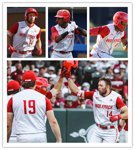  Mens NC State Wolfpack Custom Sam Highfill Evan Justice Jonny Butler Devante Brown Adidas 2020 Grey Wolfpack Baseball Vest 