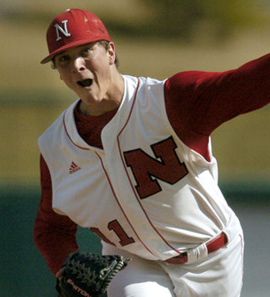  Mens Nebraska Huskers Custom 2006 Cream Adidas Baseball Vest Jersey 