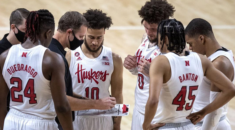  Mens Nebraska Huskers Custom 2020 White Adidas College Basketball Swingman Jersey  