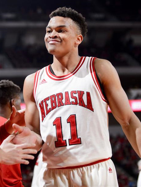  Mens Nebraska Huskers Custom White Round Neck Retro Basketball Jersey 