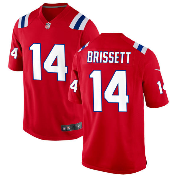  Mens New England Patriots #14 Jacoby Brissett Nike Red Alternate Vapor Limited Jersey 