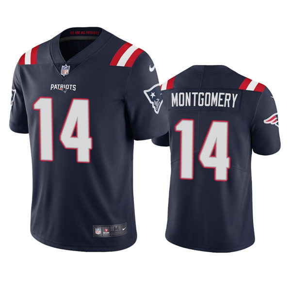  Mens New England Patriots #14 Ty Montgomery Nike Navy Vapor Untouchable Limited Jersey 