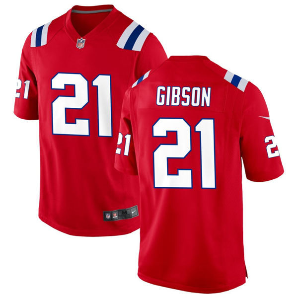  Mens New England Patriots #21 Antonio Gibson  Nike Red Alternate Vapor Limited Jersey 