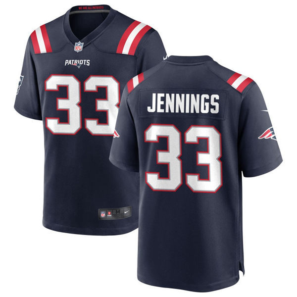  Mens New England Patriots #33 Anfernee Jennings Nike Navy Vapor Untouchable Limited Jersey 