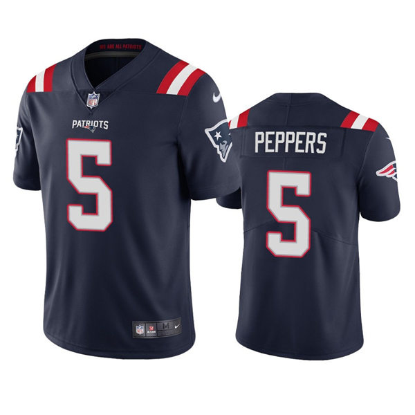  Mens New England Patriots #5 Jabrill Peppers Nike Navy Vapor Untouchable Limited Jersey 