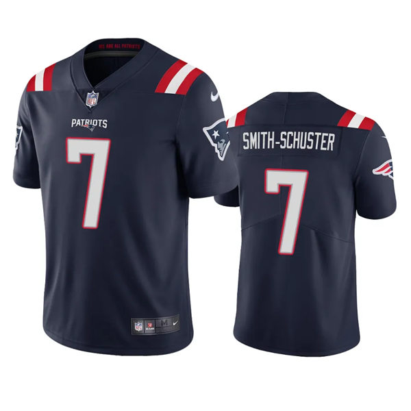  Mens New England Patriots #7 JuJu Smith-Schuster Nike Navy Vapor Untouchable Limited Jersey 