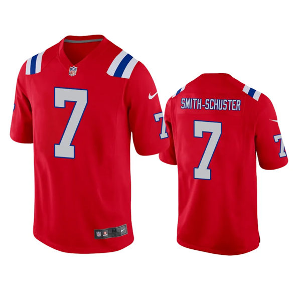  Mens New England Patriots #7 JuJu Smith-Schuster Nike Red Alternate Vapor Untouchable Limited Player Jersey 