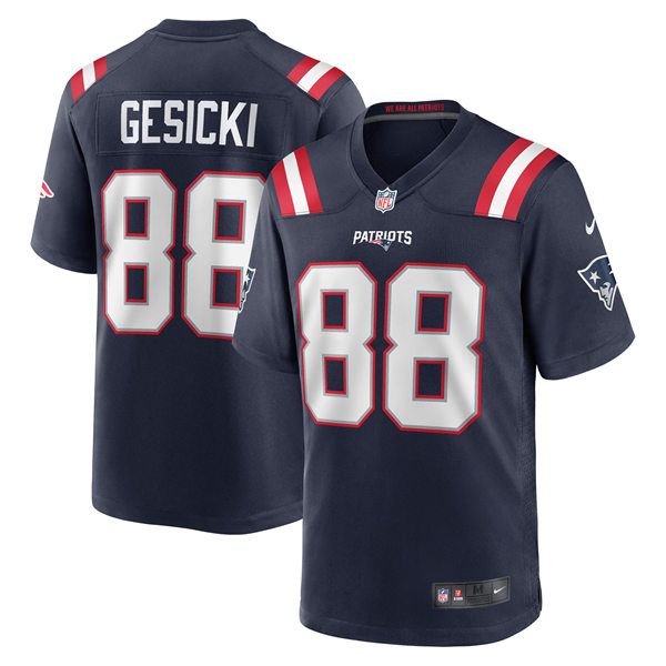  Mens New England Patriots #88 Mike Gesicki Nike Navy Vapor Untouchable Limited Jersey 