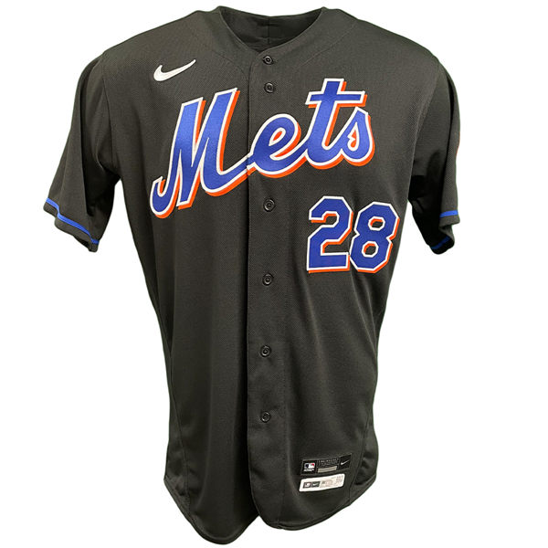  Mens New York Mets #28 J. D. Martinez Nike 2022 Black Alternate Jersey 