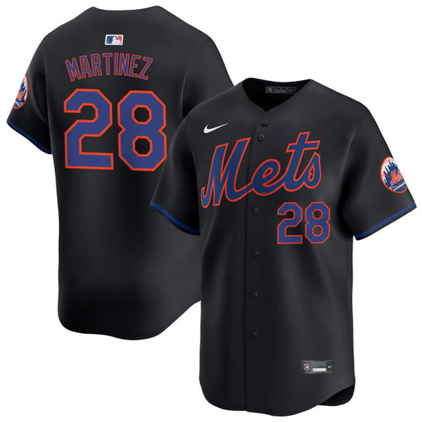  Mens New York Mets #28 J. D. Martinez Nike Black Alternate Limited Jersey 