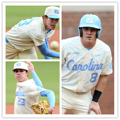  Mens North Carolina Tar Heels Custom Nike Cream Baseball Jersey 