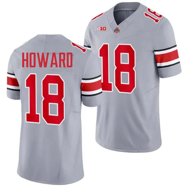  Mens Ohio State Buckeyes #18 Will Howard Alternate Gary Limited Football Jersey 