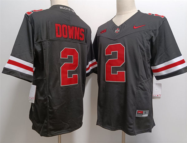  Mens Ohio State Buckeyes #2 Caleb Downs Nike F.U.S.E. Limited Blackout College Football Game Jersey  