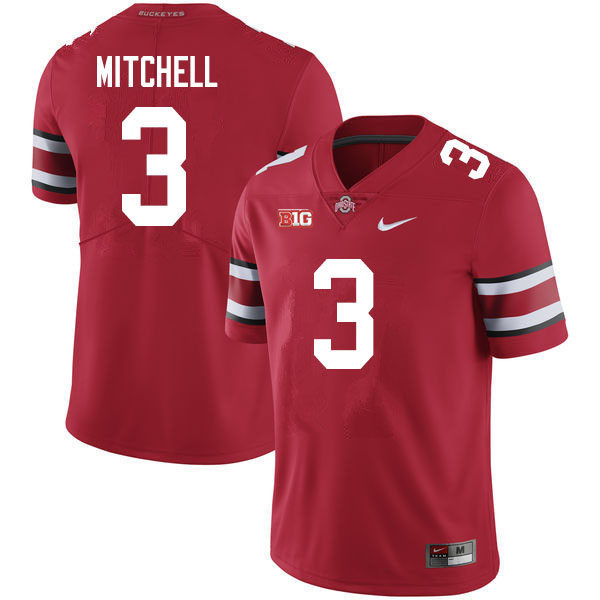  Mens Ohio State Buckeyes #3 Teradja Mitchell Nike Scarlet College Football Game Jersey