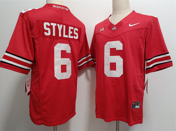  Mens Ohio State Buckeyes #6 Sonny Styles Nike F.U.S.E. Limited Scarlet College Football Game Jersey 