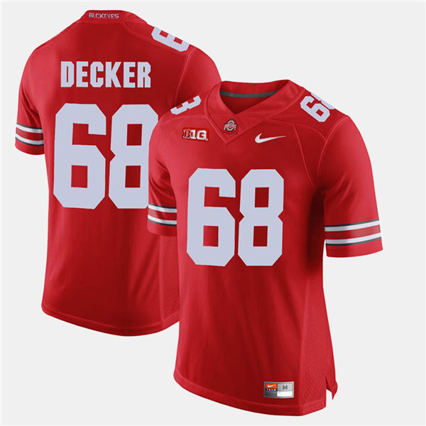  Mens Ohio State Buckeyes #68 Taylor Decker Nike Scarlet College Football Game Jersey