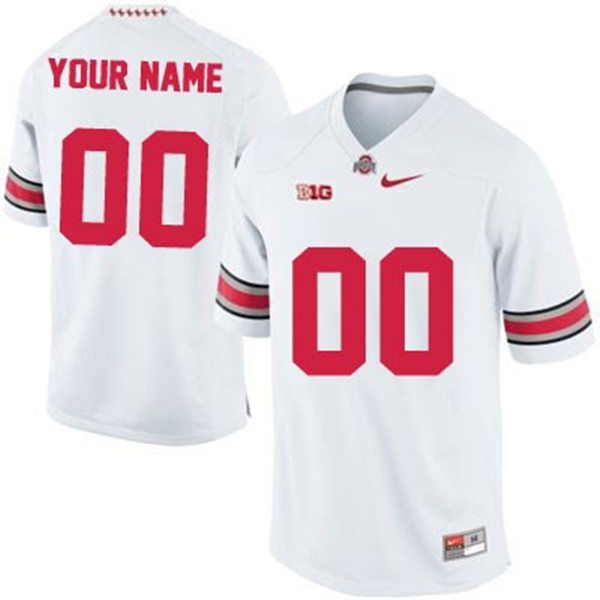 Mens Ohio State Buckeyes Custom  Jalyn Holmes Chris Worley Tracy Sprinkle Marcus Baugh Randy Gradishar Ryan Shazier Nike White Football Jersey 