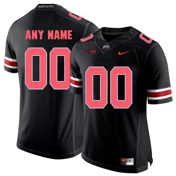  Mens Ohio State Buckeyes Custom Denzel Ward Sam Hubbard Troy Smith Dante Booker Jahsen Wint Darron Lee Jeffrey Okudah Blackout Nike Football Jersey 