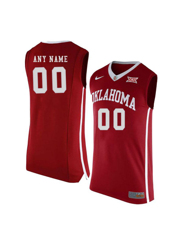  Mens Oklahoma Sooners Custom Stitched Nike Red College basketball Jersey