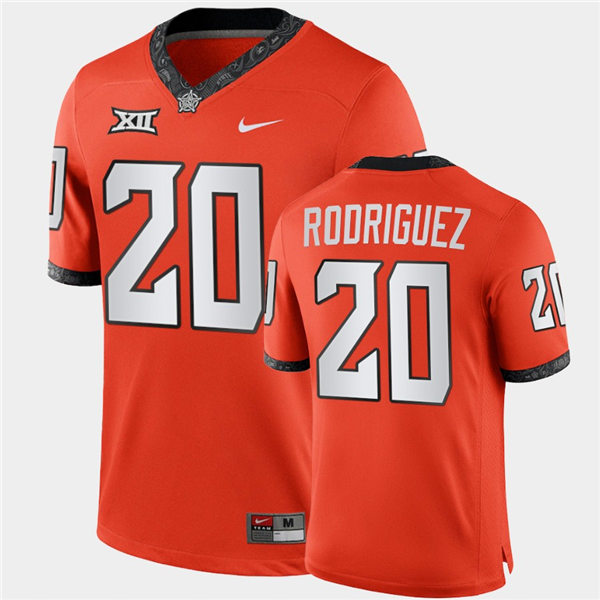  Mens Oklahoma State Cowboys #20 Malcolm Rodriguez Nike Orange College Football Jersey