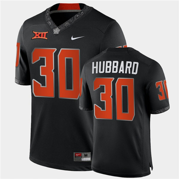  Mens Oklahoma State Cowboys #30 Chuba Hubbard Nike Black College Football Jersey