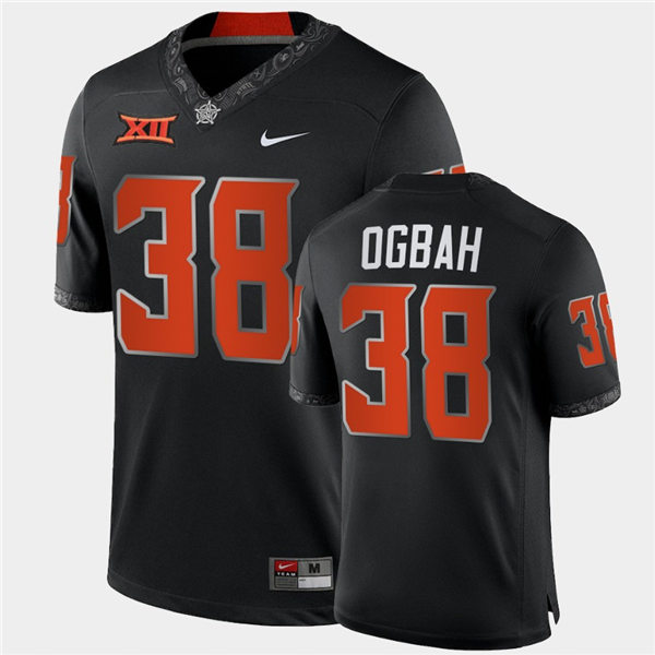  Mens Oklahoma State Cowboys #38 Emmanuel Ogbah Nike Black College Football Jersey