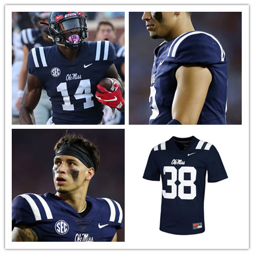  Mens Ole Miss Rebels Custom DK METCALF Eli Manning Chad Kelly Wesley Walls ordan Ta'amu Greg Little Chad Kelly Wesley 