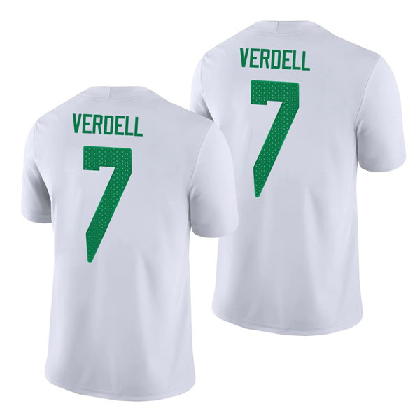  Mens Oregon Ducks #7 CJ Verdell Nike 2018 White College Football Game Jersey