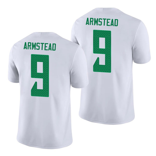  Mens Oregon Ducks #9 Arik Armstead Nike 2018 White College Football Game Jersey