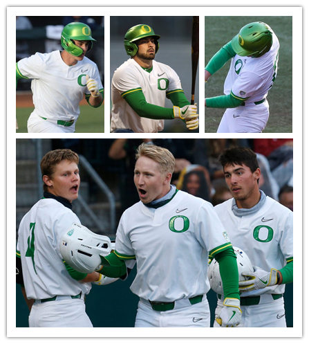  Mens Oregon Ducks Custom Robert Ahlstrom Tanner Smith Gabe Matthews Kenyon Yovan Joe Gordon Nike 2020 White Baseball Jersey 