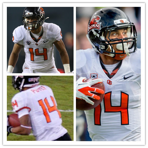  Mens Oregon State Beavers Custom Jake Luton Brandin Cooks Bill Enyart Terry Baker Jacquizz Rodgers 2013 White Nike Football Jersey 