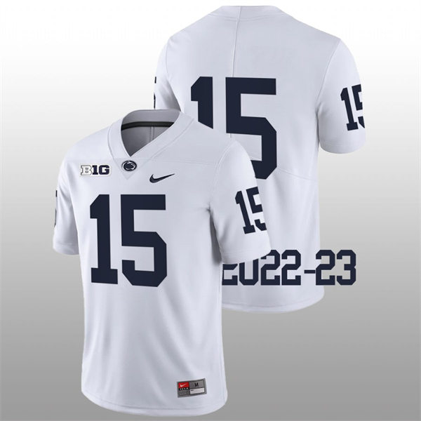  Mens Penn State Nittany Lions #15 Drew Allar Nike White College Game Football Jersey