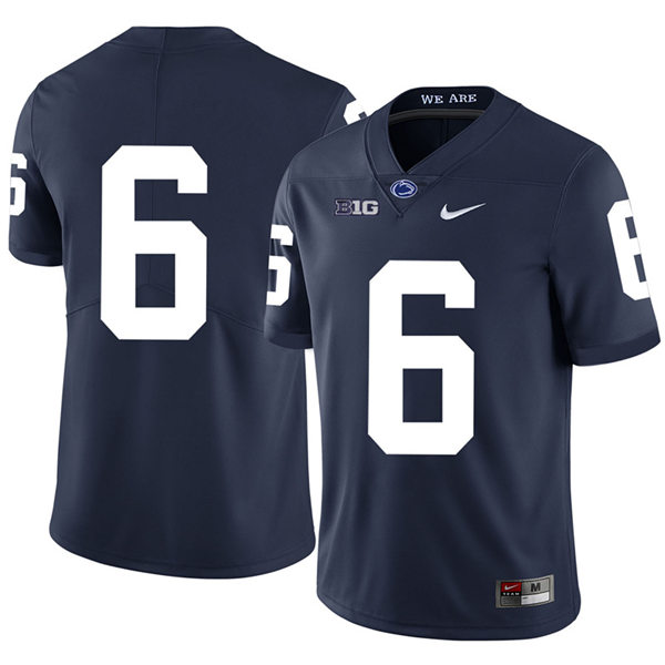  Mens Penn State Nittany Lions #6 Zakee Wheatley Nike Navy College Football Game Jersey