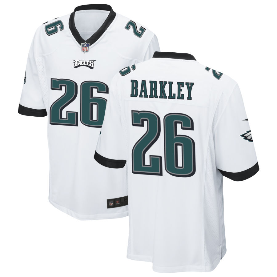  Mens Philadelphia Eagles #26 Saquon Barkley Nike White Vapor Limited Jersey 
