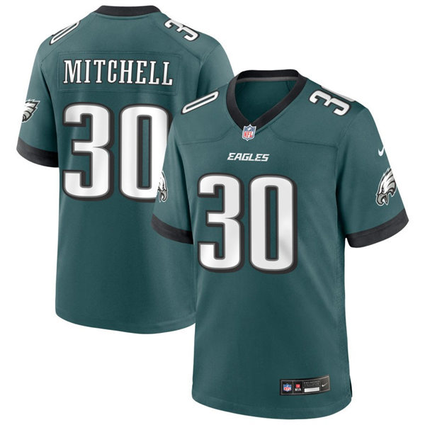  Mens Philadelphia Eagles #30 Quinyon Mitchell Nike Midnight Green Vapor Limited Player Jersey 