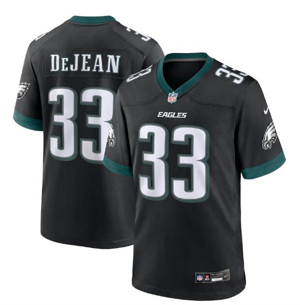  Mens Philadelphia Eagles #33 Cooper DeJean Nike Black Vapor Limited Player Jersey 